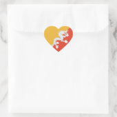 Bhutan Vlag Hart Sticker (Tas)