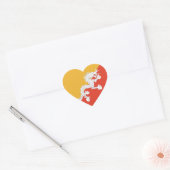 Bhutan Vlag Hart Sticker (Envelop)