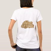 Bhutan Vlag + Kaart + Tekst T-shirt (Achterkant)