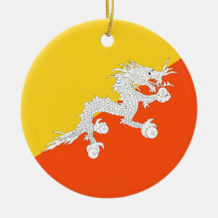 Bhutan vlag keramisch ornament