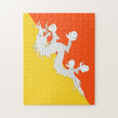 Bhutan vlag legpuzzel (Verticaal)