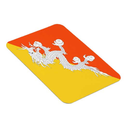 Bhutan vlag magneet (Rechterzijde)
