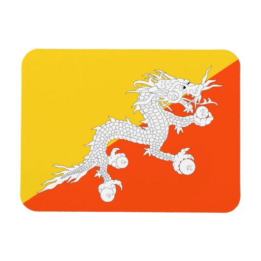Bhutan vlag magneet (Horizontaal)