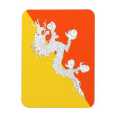 Bhutan vlag magneet (Verticaal)