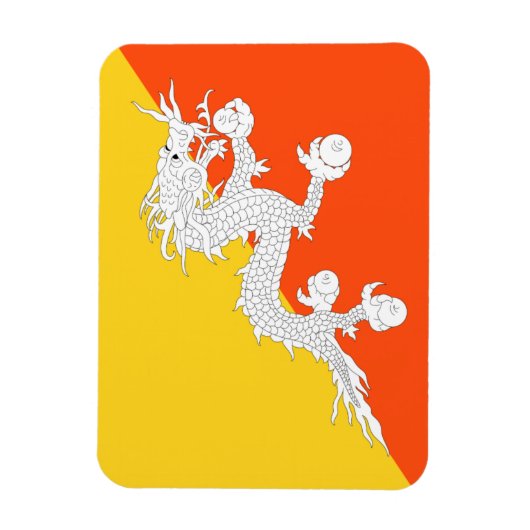 Bhutan vlag magneet (Verticaal)