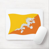 Bhutan Vlag Muismat (Met muis)