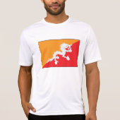 Bhutan vlag ontwerp met witte draak t-shirt (Voorkant)