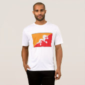 Bhutan vlag ontwerp met witte draak t-shirt (Voorkant volledig)