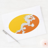 Bhutan Vlag Sticker (Envelop)