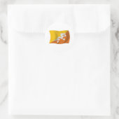 Bhutan Vlag Sticker (Tas)