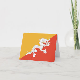 Bhutan-vlaggen Kaart