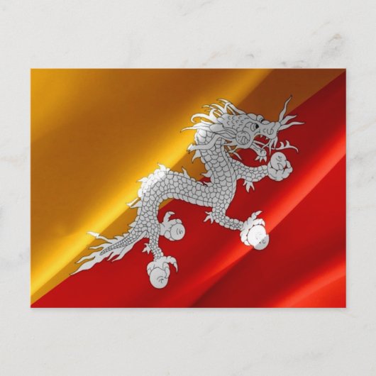 Bhutan - Vlaggolven - Briefkaart (Voorkant)