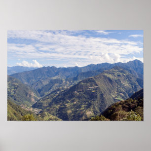 Bhutan vredige oostelijke bergen - Himalaya Poster