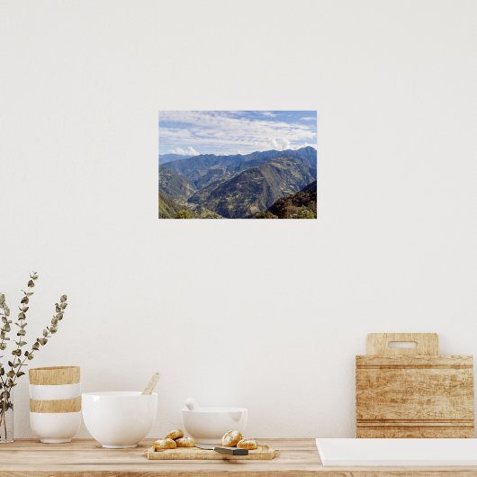 Bhutan vreedzame oostelijke bergen - Himalaya Poster (Keuken)