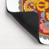 Bhutan-wapenschild Mousepad Muismat (Hoek)