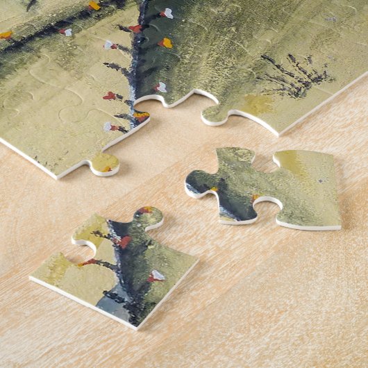 Bhutanees huis met boogschilderijen - Bhutan Legpuzzel (Zijkant)