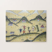 Bhutanees huis met boogschilderijen - Bhutan Legpuzzel (Horizontaal)
