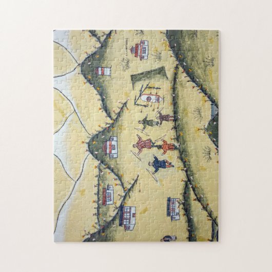 Bhutanees huis met boogschilderijen - Bhutan Legpuzzel (Verticaal)