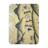 Bhutanees huis met boogschilderijen - Bhutan Magneet (Verticaal)