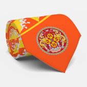 Bhutanees Nationaal Embleem en Vlag, Bhutan Stropdas (Opgerold)