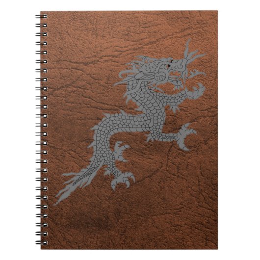 Bhutanese Draak op Leer Notitieboek (Voorkant)