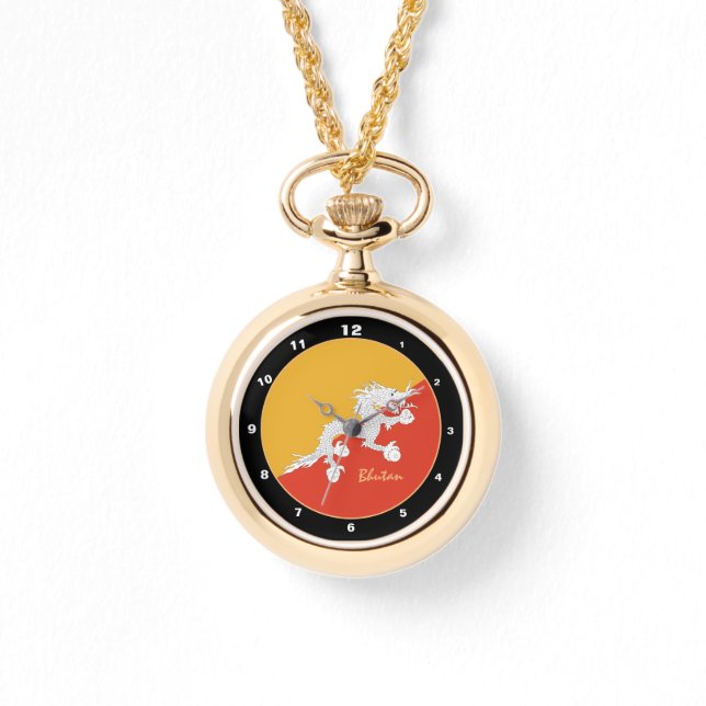 Bhutanese Flag & Bhutan mode / design horloge (Voorkant)