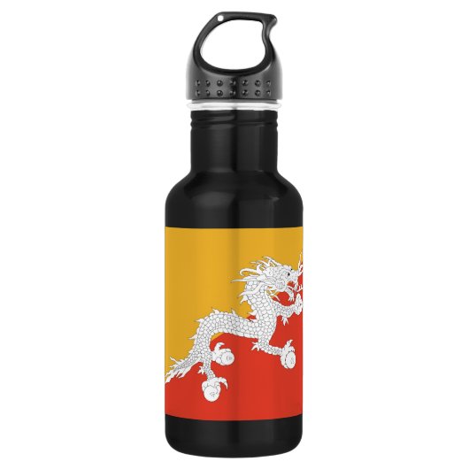 Bhutanese Flag Vrijheidsfles Waterfles (Voorkant)