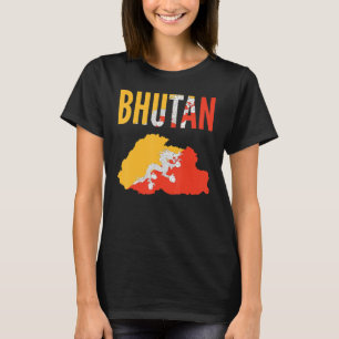 Bhutanese landkaart t-shirt