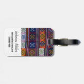 Bhutanese textielstof bagagelabel (Achterkant horizontaal)
