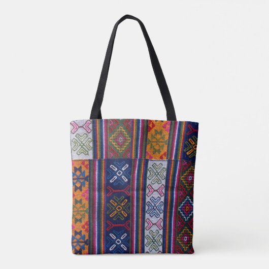 Bhutanese textielstof tote bag (Achterkant)