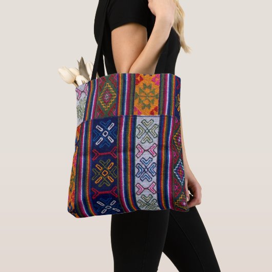 Bhutanese textielstof tote bag (Dichtbij)