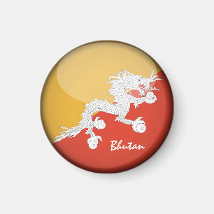 Bhutanese vlag & Bhutan - reizen /Himalaya Magneet