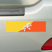 Bhutanese vlag (Bhutan) (Thunder Dragon) Bumpersticker (Op auto)