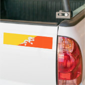 Bhutanese vlag (Bhutan) (Thunder Dragon) Bumpersticker (Op Truck)