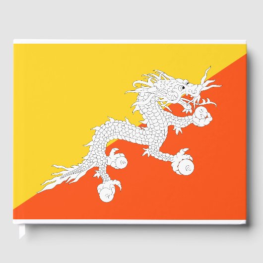 Bhutanese vlag (Bhutan) (Thunder Dragon) Gastenboek (Voorkant)