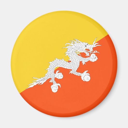 Bhutanese vlag (Bhutan) (Thunder Dragon) Magneet (Voorkant)