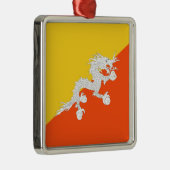 Bhutanese vlag (Bhutan) (Thunder Dragon) Metalen Ornament (Rechts)