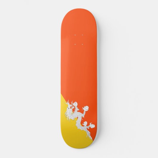 Bhutanese vlag (Bhutan) (Thunder Dragon) Persoonlijk Skateboard (Voorkant)