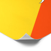 Bhutanese vlag (Bhutan) (Thunder Dragon) Poster (Hoek)