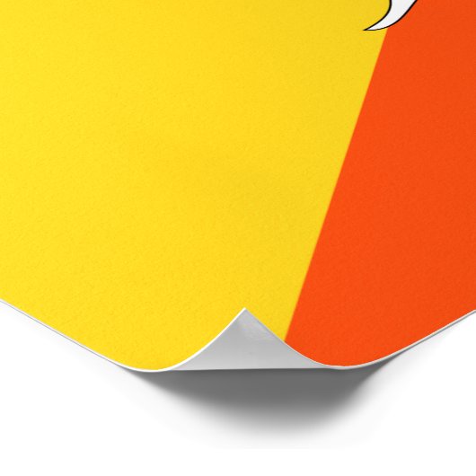 Bhutanese vlag (Bhutan) (Thunder Dragon) Poster (Hoek)