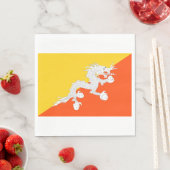 Bhutanese vlag (Bhutan) (Thunder Dragon) Servet (Insitu)