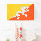 Bhutanese vlag (Bhutan) (Thunder Dragon) Spandoek (Insitu)