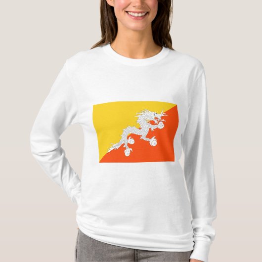 Bhutanese vlag (Bhutan) (Thunder Dragon) T-shirt (Voorkant)
