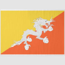 Bhutanese vlag (Bhutan) (Thunder Dragon)