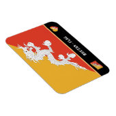 Bhutanese vlag & Bhutanesland / Bhutan dragon Magneet (Rechterzijde)