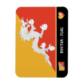 Bhutanese vlag & Bhutanesland / Bhutan dragon Magneet (Verticaal)