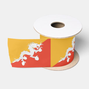 Bhutanese vlag en Bhutan reizen, vakantie/sport Satijnen Lint