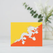 Bhutanese vlag, vlag van Bhutan Briefkaart (Staand voorkant)