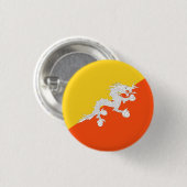 Bhutanese vlag, vlag van Bhutan Ronde Button 3,2 Cm (Voorkant /achterkant)