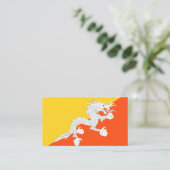 Bhutanese vlag, vlag van Bhutan Visitekaartje (Staand voorkant)